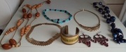 Zestaw biżuterii korale naszyjniki kolczyki