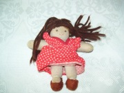 LALKA SZMACIANKA DWUSTRONNA Z PRL-u- 11,5 cm