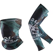 Zestaw bandana chusta twarz rękawy mankiety lodowy jedwab nowy L