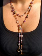 Naszyjnik z koralików – 127 cm | Zapięcie pozłacane 18K