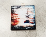 Obrazek Kafelek Płytka zawieszka 10x10cm replika Statek  Mvcha Nie Siada