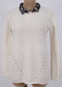 Śmietankowy sweterek moher marki Next 36