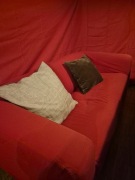 Sofa IKEA Klippan, czerwone pokrycie