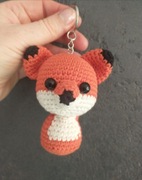 Lis lisek Mały Książę brelok na szydełku prezent 