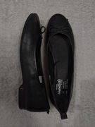 Nowe czarne eleganckie skórzane buty baleriny Women Essentials by Tchibo 40