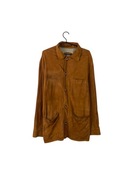 Skórzany płaszcz zamszowy, rozmiar L, stan bardzo dobry