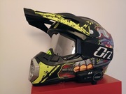 Kask motocyklowy, XL, z zestawem słuchawkowym