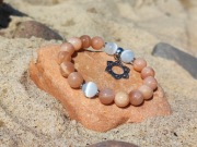 Bransoletka z kamienia słonecznego i selenitu