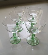 zestaw kieliszków do likieru Art Deco Polska lata 20-30 