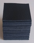 Skóra Kwadrat 8 x 8 cm (50 sztuk) Licowa Włoska Czerń (34)