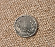 1zł. Moneta  mała 1989 roku. 