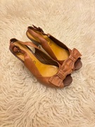 Skórzane damskie buty na obcasie roz. 36