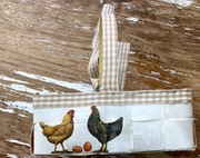 Koszyczek - decoupage, łubianka, Wielkanoc, Ozdoba