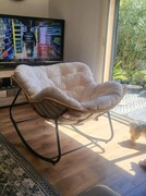 Luksusowe Krzesło bujane Super wygodne idealne do salonu biura tarasu