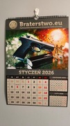 Kalendarz ścienny 2026 - Braterstwo.eu ze zdjęciami broni - 13 stron.