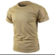 T-shirt khaki M/L kieszeni rzepy