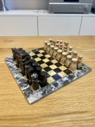 Ręcznie wykonane marmurowe szachy