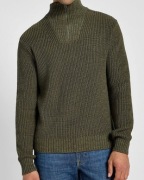 Sweter Lee HALF ZIP KNIT zielony rozmiar L
