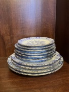 talerze  SELTMAN WEIDEN "china blau" bavaria złocenia  niebieski motyw