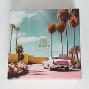 Pudełko ozdobne na prezent box po Pure Beauty z pokrywką vintage retro auto