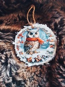 Ozdoba choinkowa hand made Sowa