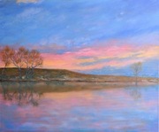 Olej/płótno 60x50. "Zmierzch w Wenecji" (Pałuki)