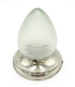 Plafon mosiądz niklowany klosz szlif