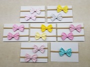 Bezuciskowe opaski kokardki różne kolory opaska dziecięca