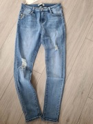 Spodnie jeans jeansy przetarcia s m 