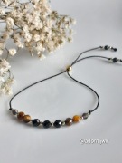 Bransoletka Ochrony Kamienie naturalne Turmalin Jedwabny Sznurek 