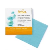 DECORA folia cukiernicza turkusowa 50 g 10x10 cm