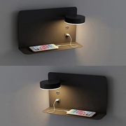 Kinkiet LED SENFAY 2 szt., ściemniany, z USB, regulowany 330°