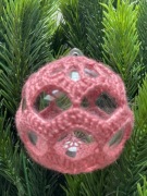 Bombka szydełkowa - rękodzieło - kolor różowy
