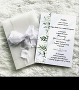 Zaproszenie ze wstążką szarpaną