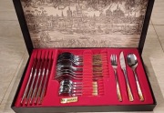 Sztućce pozłacane Amefa Stainless zestaw 24 elementy 