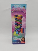 Klocki drewniane Kolorowa wieża Koci Domek Gabi Trefl gra zręcznściowa