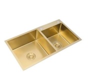 Zlew dwukomorowy złoty 75x40 Gold /2c