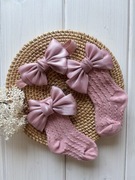 Skarpetki z opaską dla niemowlaka kokardka 0-6 6-12