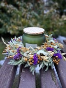 Naturalny stroik ze świecą 