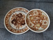 ZESTAW DEKORACYJNYCH TALERZY CERAMICZNYCH DO POWIESZENIA – VINTAGE