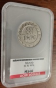 20 ZŁ - 303 -  XXV Lat RWPG - 1974 Grading MS60
