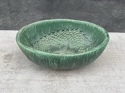 Artystyczna umywalka do łazienki- zielona misa rękodzieło