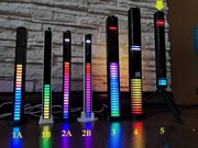 Słupek świecący w rytm muzyki RGB efekt świetlny 32LED 3D czarny 5 apka