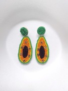 kolczyki papaja owoc filc lato wakacje papaje