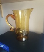 szklany miodowy dzbanek Huta Laura