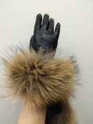 rękawiczki skórzane damskie z jenotem 