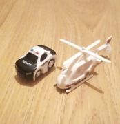 Zestaw policyjny mini helikopter i samochód