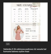 Sprzedam Sprzedam suknię rozmiar S cekinowa pudrowy róż