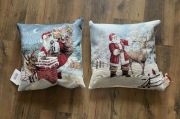 Poduszki świąteczne - komplet, gobelinowe, włoskie, nowe