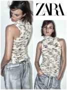 ZARA nowy sweterkowy dzianinowy bezrękawnik kamizelka golf wełna zima S